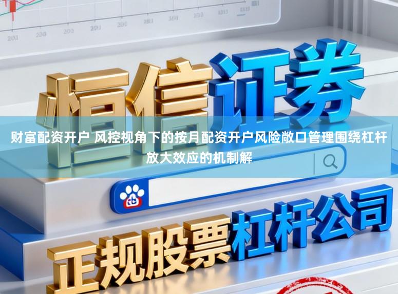 财富配资开户 风控视角下的按月配资开户风险敞口管理围绕杠杆放大效应的机制解